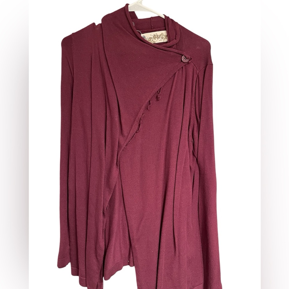 Aventurara plum wrap sweater, size medium women’s ladies